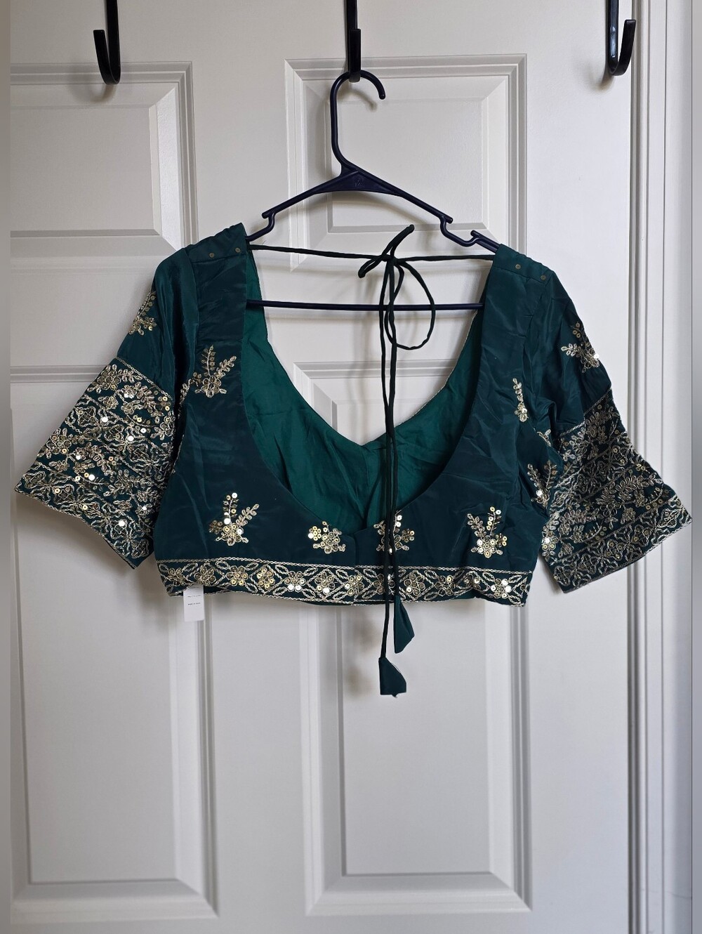 Gorgeous Sequin Zari green Lehenga Choli - Picture 9 of 14